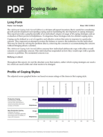 Manual Coping Strategies Inventory | PDF | Coping (Psychology) | Emotions