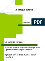 Presentation de La Langue Turque