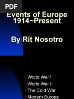 Events of Europe 1914 Present by Rit Nosotro