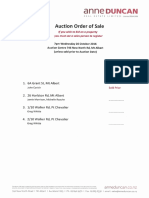 Auction Order of Sale 26 Oct 2016