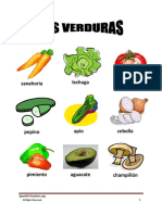 Lista Vocabulario Verduras Vegetales Vocab List Vegetables Spanish