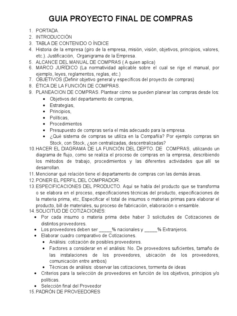 Guía para el Proceso de Compras Final | PDF | Logística | Business