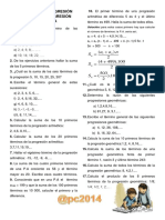 Ejercicios de Progresión Aritmética y Progresión Geométrica