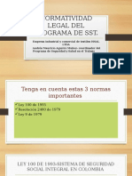 Normatividad Legal Del Programa de SST