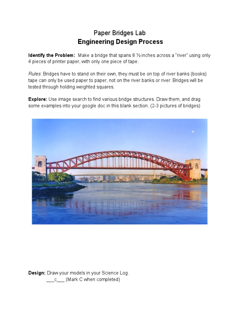 Paper Bridge Design Challenge Guide | PDF