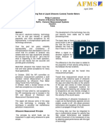 The Developing Role of Liquid Ultrasonic Custody Transfer Meters -Acadian Flow Measurement Society