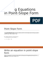 3 - Write Point-Slope