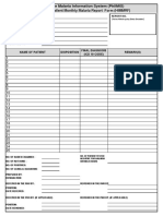F4B Hospital In-Patient Monthly Report Form