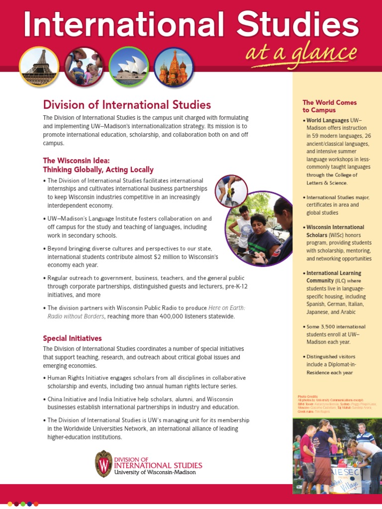 UW-Madison International Studies Overview | PDF | University Of ...