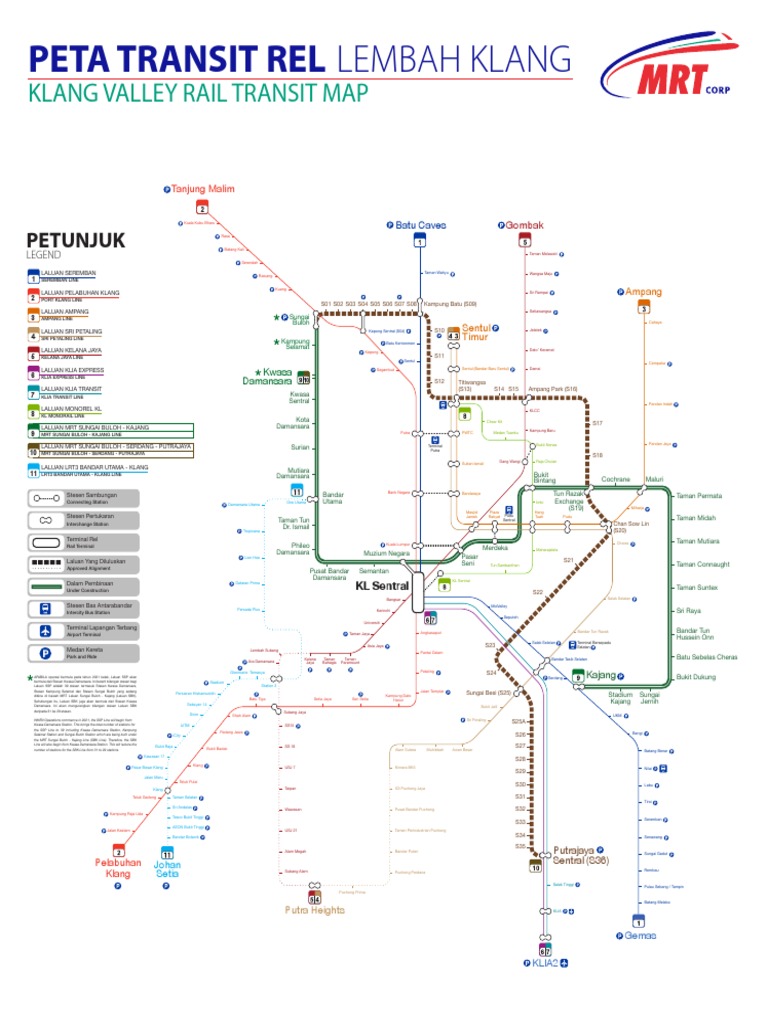 Tanjung Malim: Klang Valley Rail Transit Map | PDF | Science ...