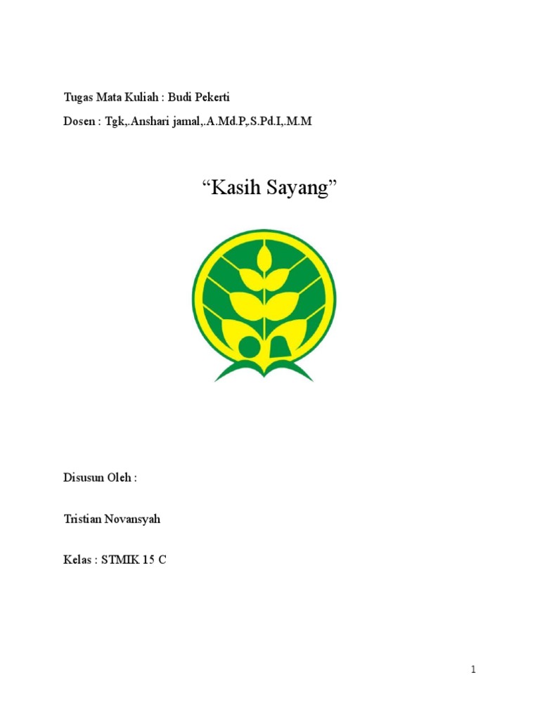 Makalah Kasih Sayang