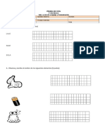 Prueba de Nivel 1°año Básico