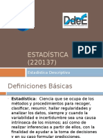Estadística (220137-2016-2) Estadística Descriptiva