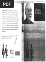 FABIAN, Johanes. O Tempo e o Outro - Vomo a Antropologia Estabeleceu Seu Objeto