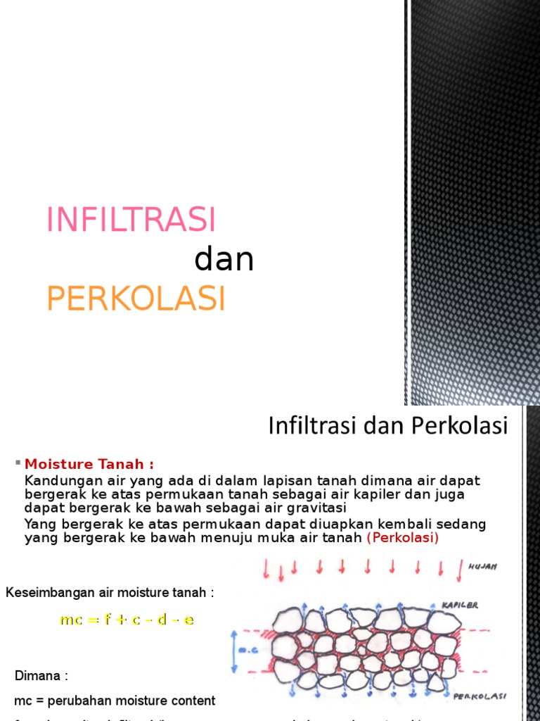 Proses Infiltrasi dan Perkolasi Tanah | PDF | Teknologi & Rekayasa