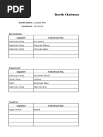 Booth Budget Sheet