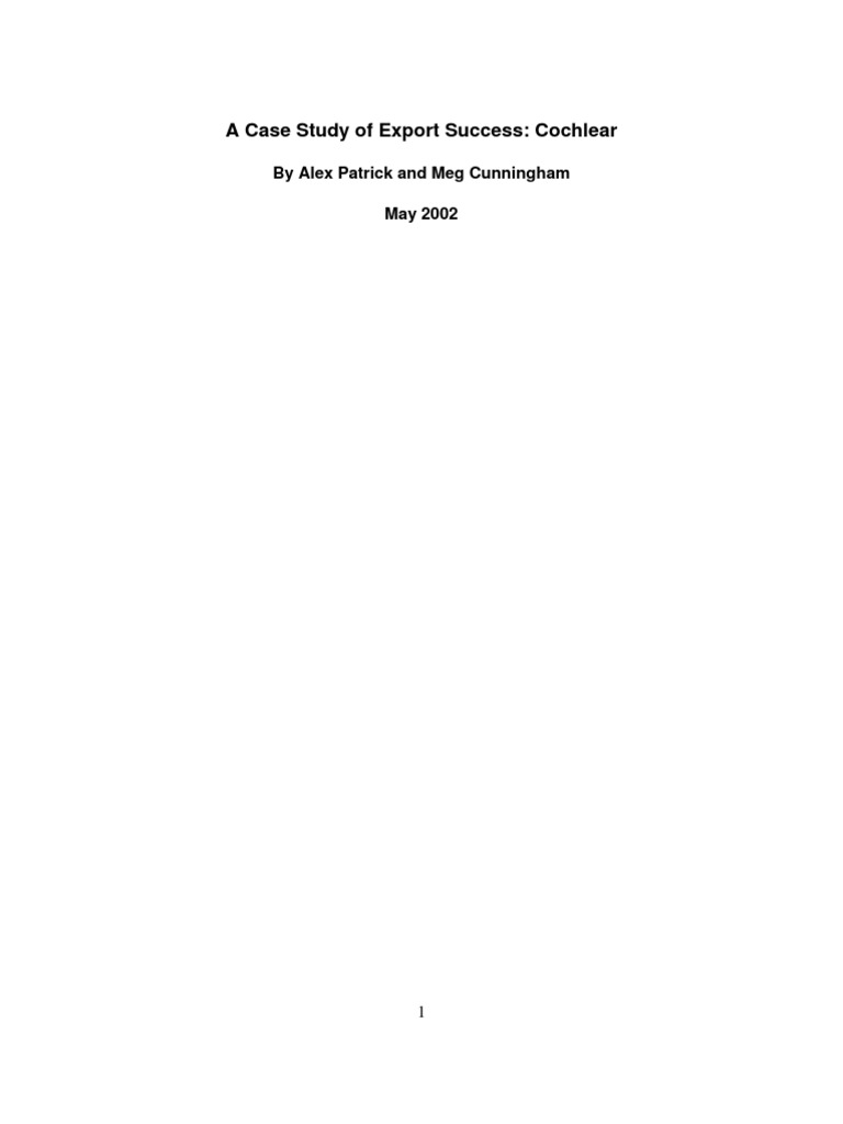 A Case Study of Export | PDF | Hearing Loss | Business
