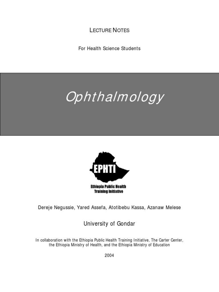 Ophthalmology Notes PDF | PDF | Human Eye | Cornea