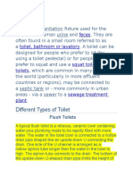 Toilet: Toilet and Its Fixtures