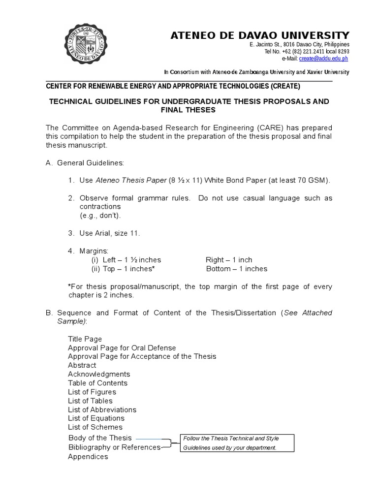 Sample thesis format picture