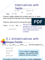 6.1 Antiderivatives With Slope Fields: y X y X