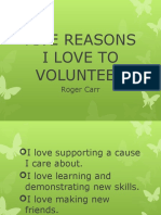 Five Reasons I Love To Volunteer