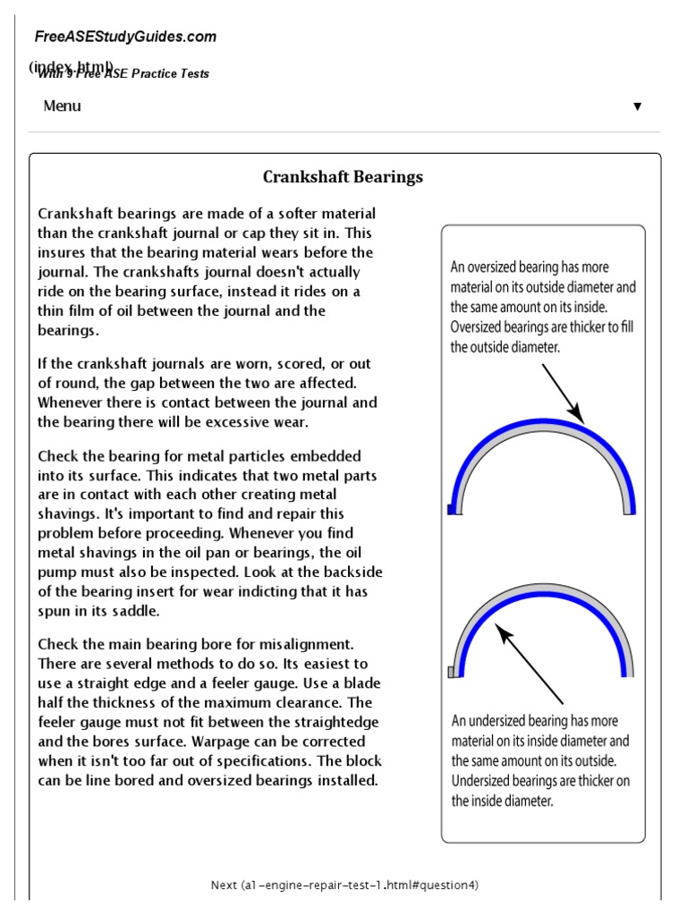 Oversized or Undersized Bearing PDF