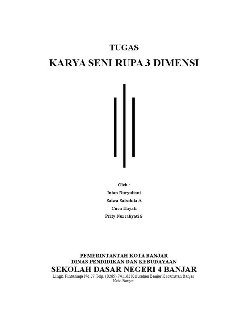 Tugas Kliping Seni Rupa 3 Dimensi Pdf