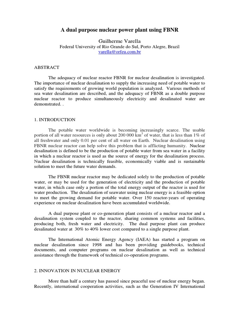 A Dual Purpose Nuclear Power Plant Using Fbnrpdf - 
