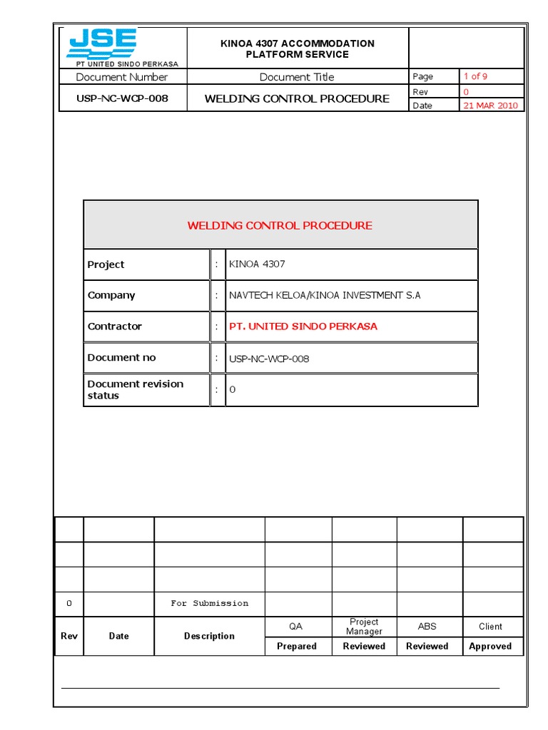 10. Welding control Procedure.pdf | Welding | Electrode