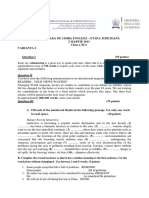 2013 Engleza Judeteana Suceava Clasa A Xia Subiectebarem PDF