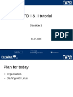 CFD I & II Tutorial: Session 1