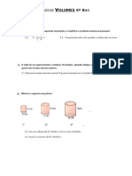 Exercício Volumes 6º Ano