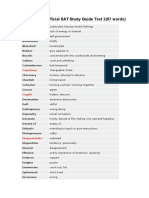 Official SAT Study Guide Test 2 Words