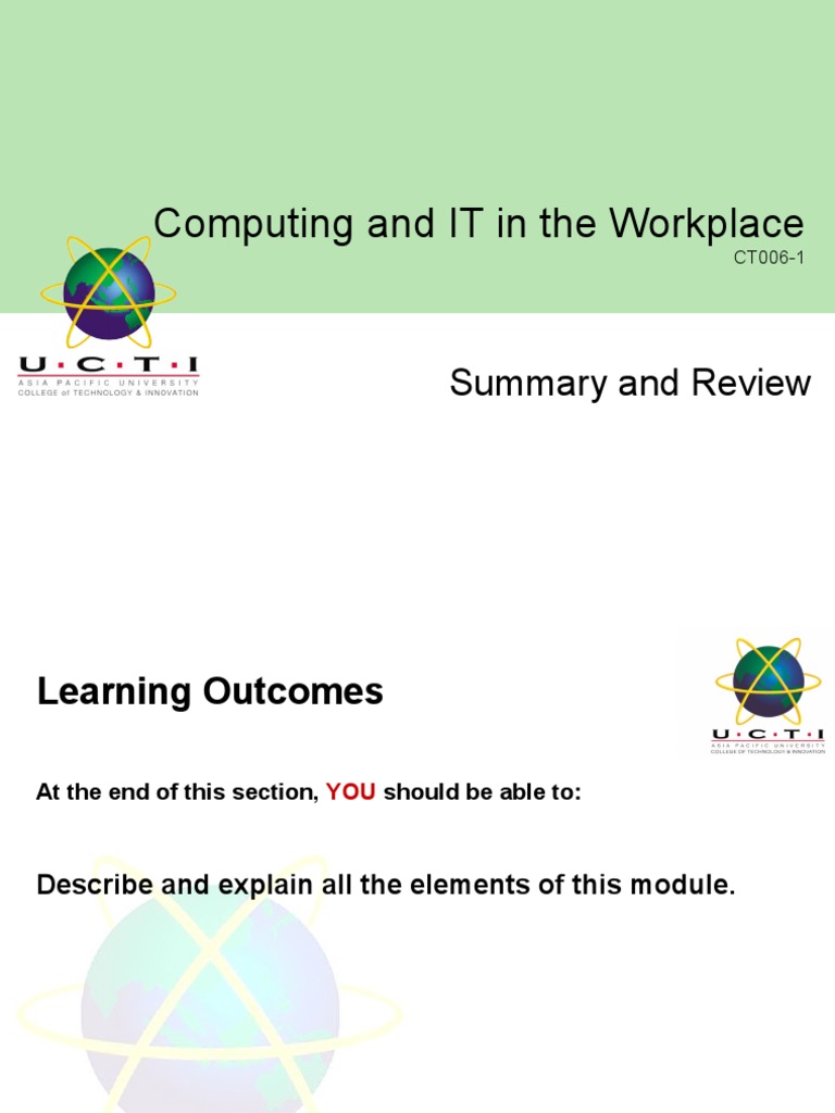 14 CITWSummary Review | PDF | Technology & Engineering