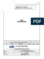 Mechanical Calculations for Air Receiver Pressure Vessel