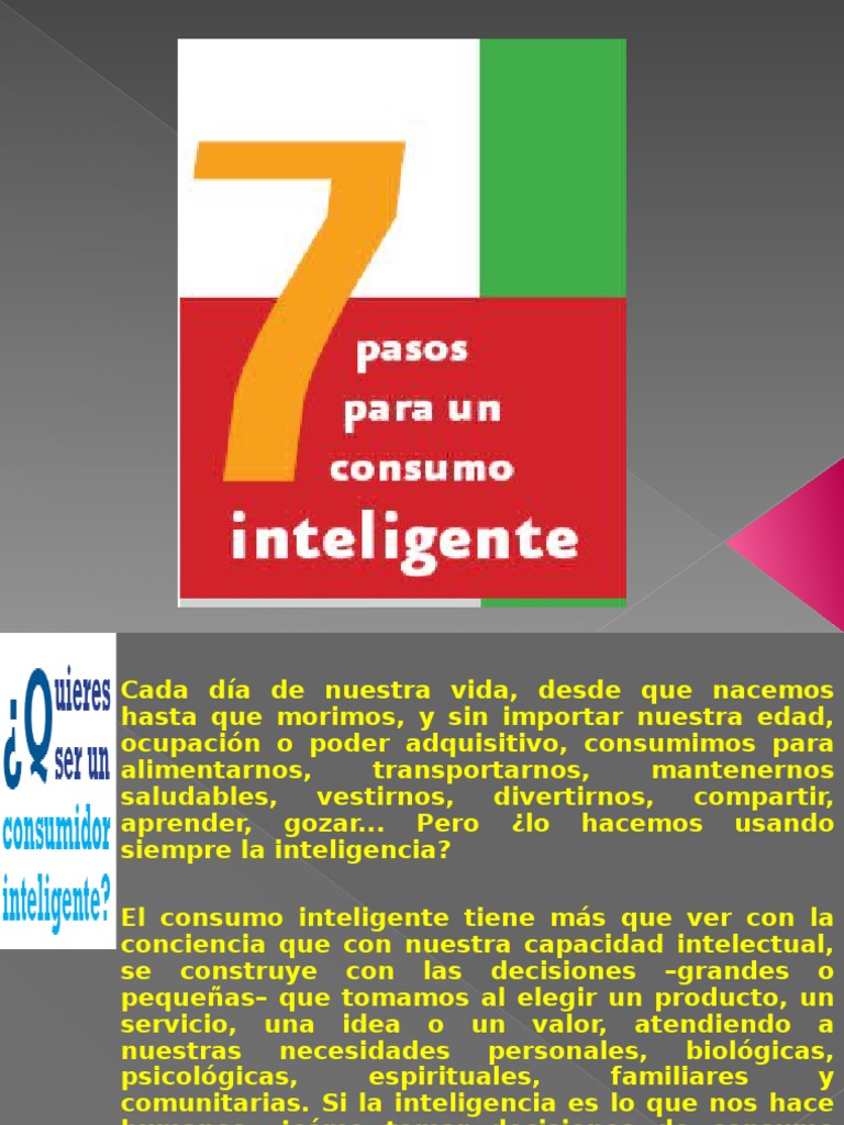 7 Pasos Para Un Consumo Inteligente Consumo (economía