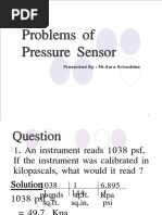 Problems of Pressure Sensor
