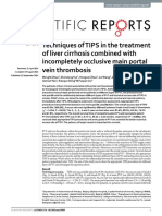 Techniques of TIPS in The Treatment of Liver Cirrhosis Combined With Incompletely Occlusive Main Portal Vein Thrombosis