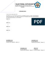 Comunicado de Candidatos Electos