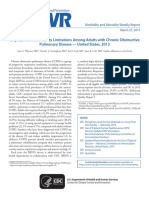 Employment and Activity Limitations Among Adults With Chronic Obstructive Pulmonary Disease - United States, 2013