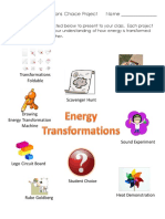 4 Elaboration - Energy Transformations Student Project