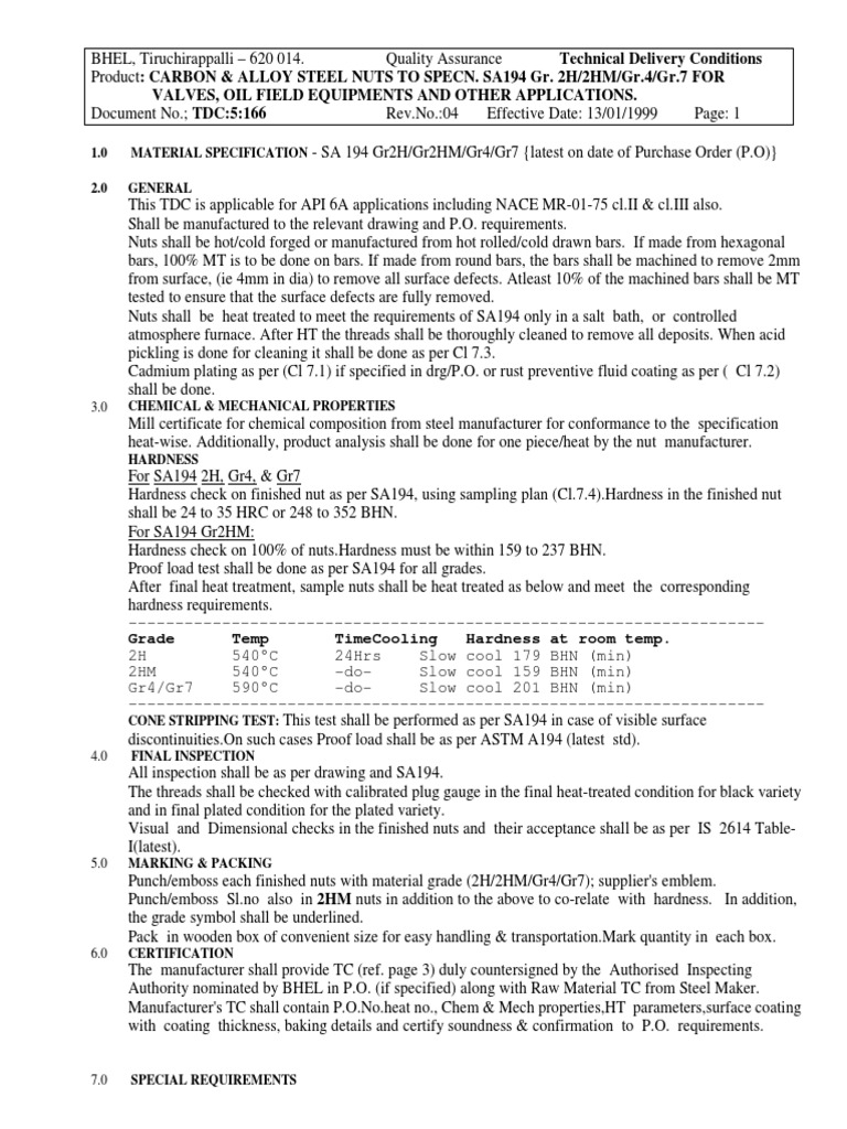 TDC Fasteners TDC 5 166 Nuts | PDF | Rust | Steel