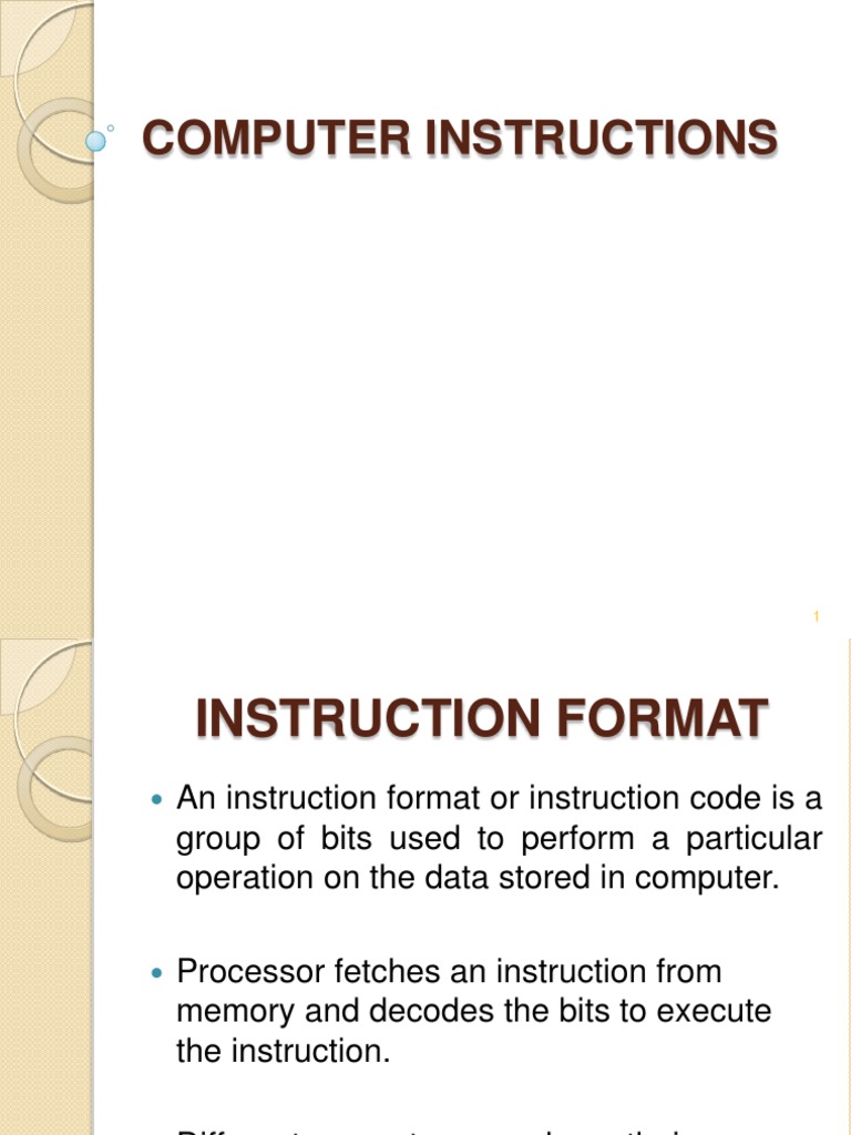 Types of Computer Instructions Explained | PDF | Instruction Set ...