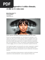 Passivo Agressivo é Crítico Demais