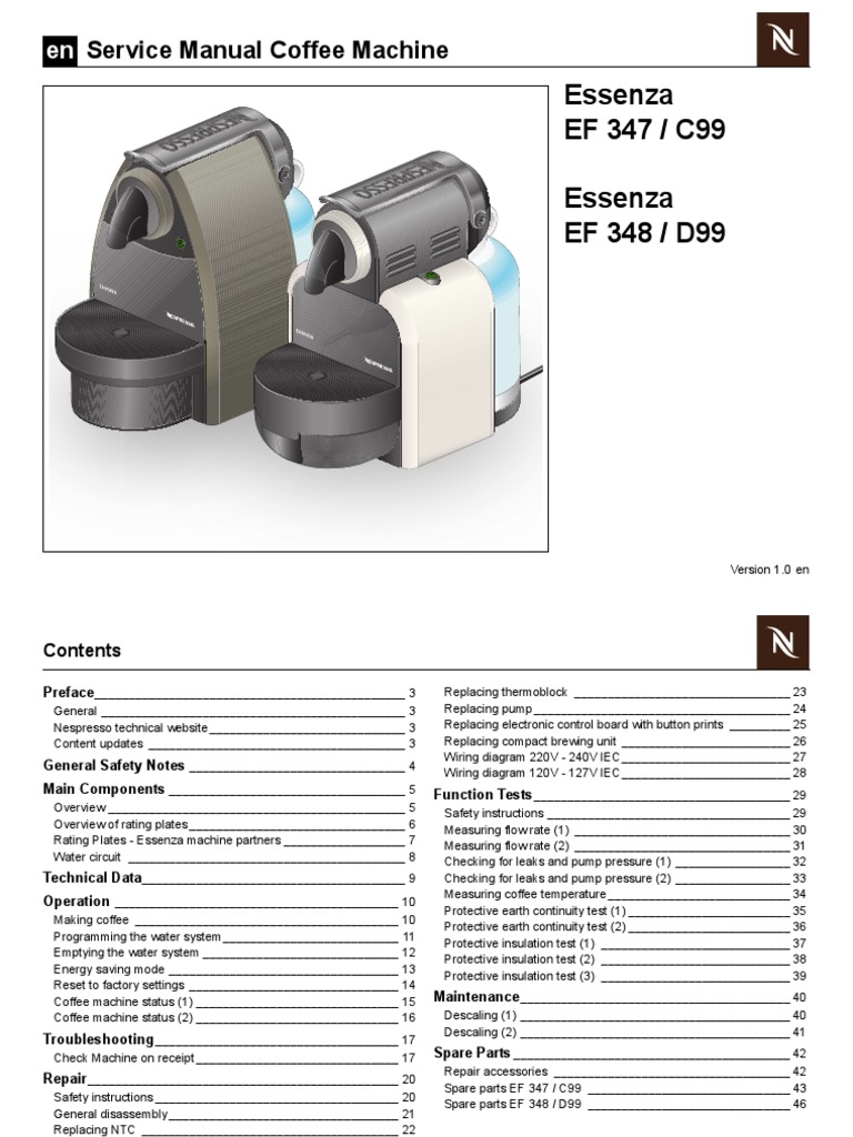 User manual Krups Nespresso Essenza Mini XN110 (English - 98 pages)