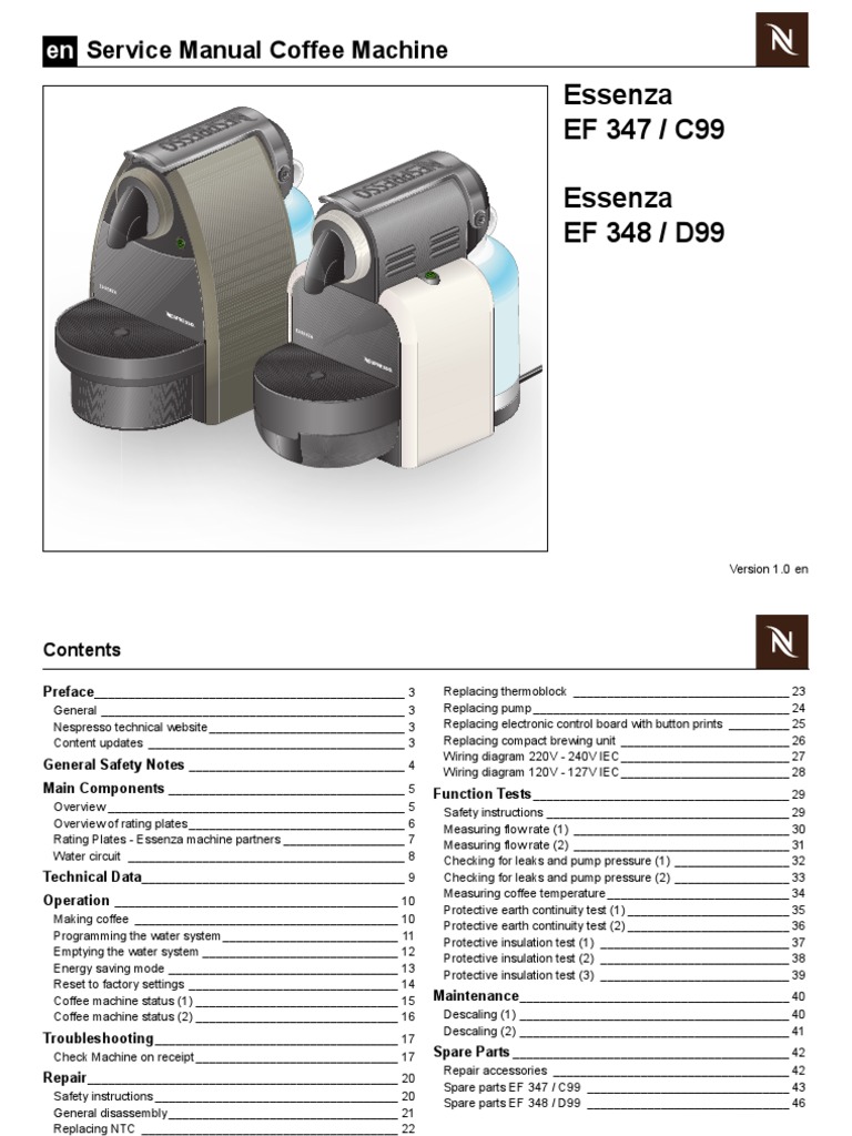 Manual de Instrucciones y Preguntas frecuentes Nespresso Essenza XN214010