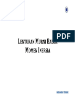 Lenturan Murni Balok - Momen Inersia PDF