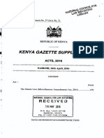 Kenya Gazette Supplement: Received