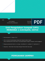 Pengolahan Limbah UPS Merdeka 1 Depok